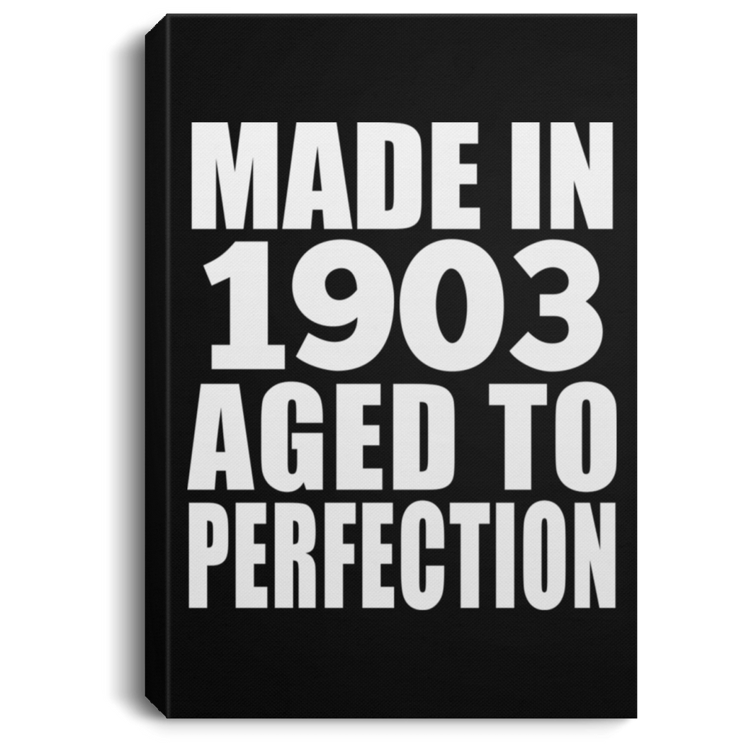 116th Birthday Made In 1903 Aged To Perfection - Canvas Portrait