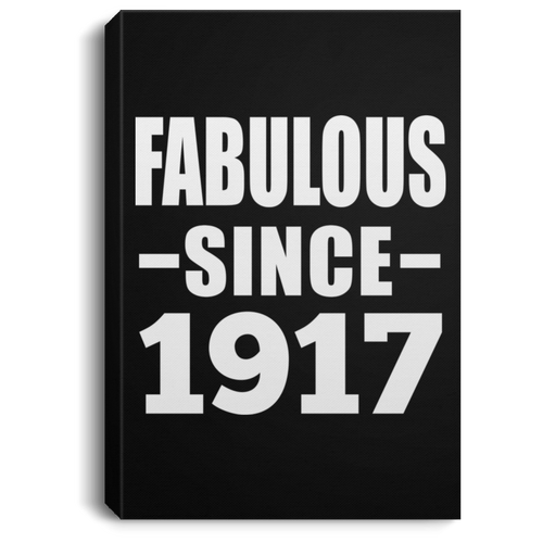 102nd Birthday Fabulous Since 1917 - Canvas Portrait