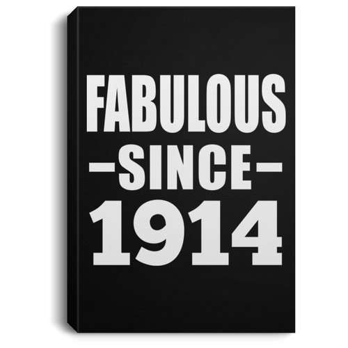 105th Birthday Fabulous Since 1914 - Canvas Portrait