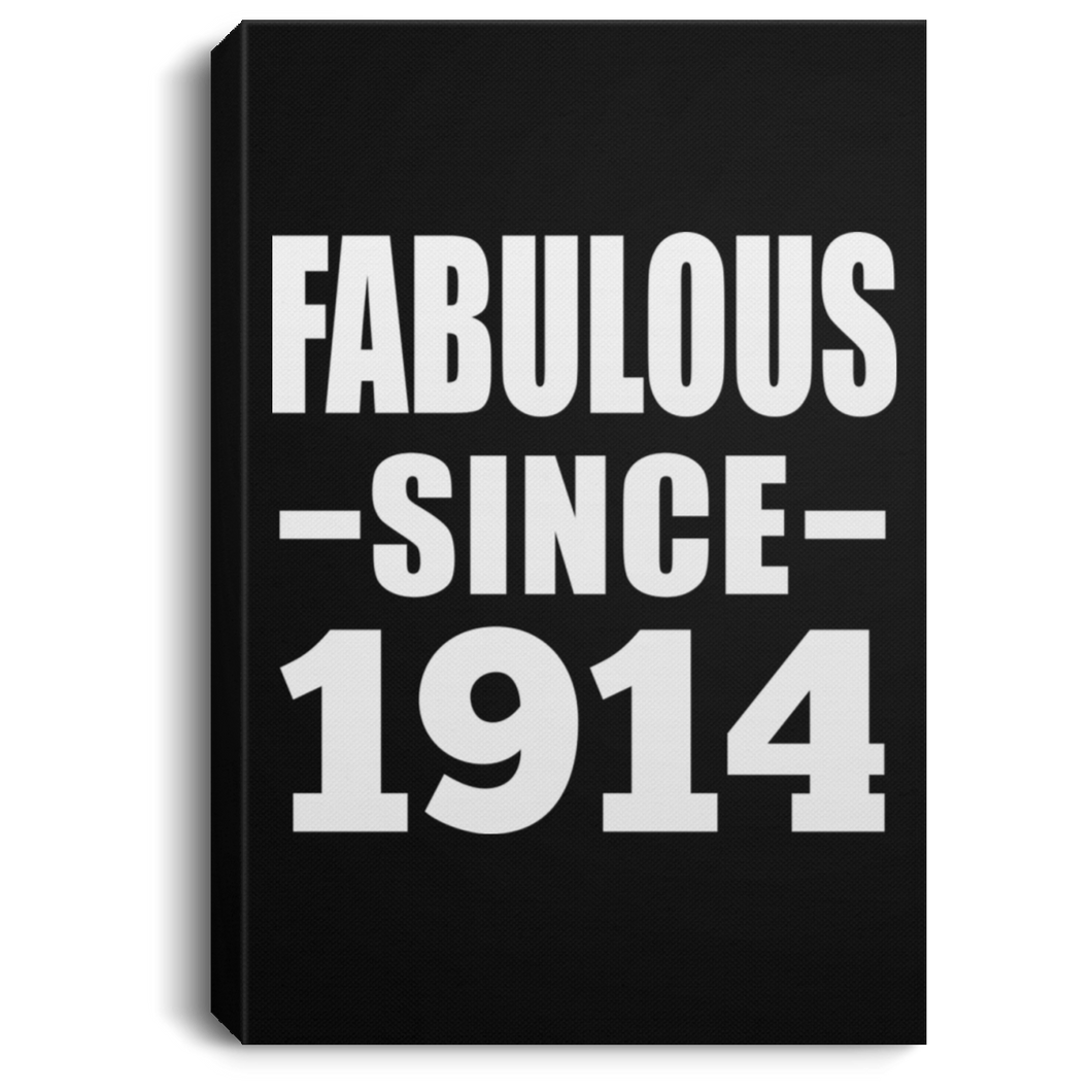 105th Birthday Fabulous Since 1914 - Canvas Portrait